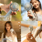 New Portable Handheld Fan 3 Gear Wind Power Angle Adjustable Large Win