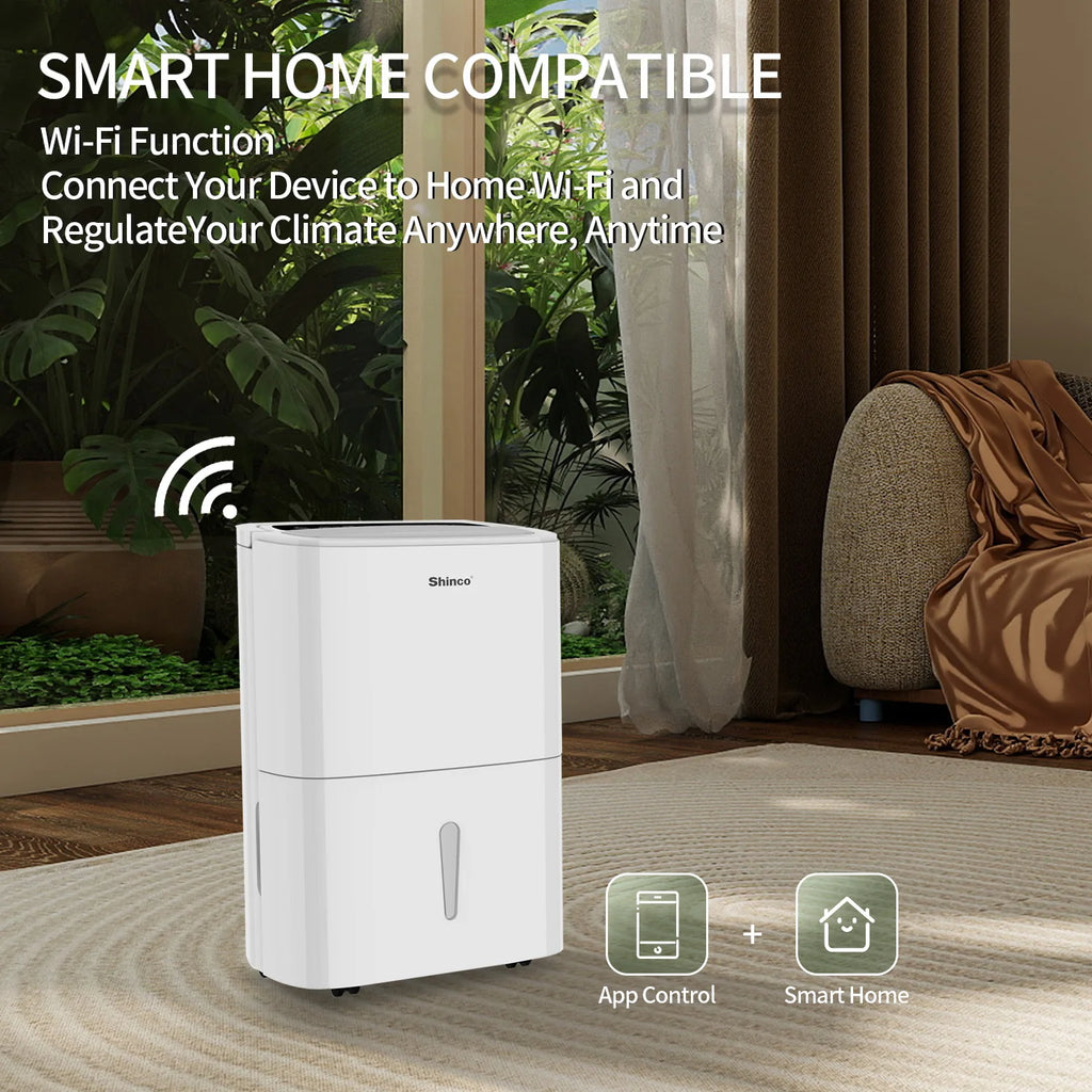 Shinco 150 Pints Energy Star Dehumidifier with WIFI for Large Spaces u