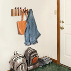 Wood Wall Coat Rack Clothes Organizer Piano Keys Clothes Dress Hanger Shelf Hat Backpack Dressing Rooms Storage Hanger Space