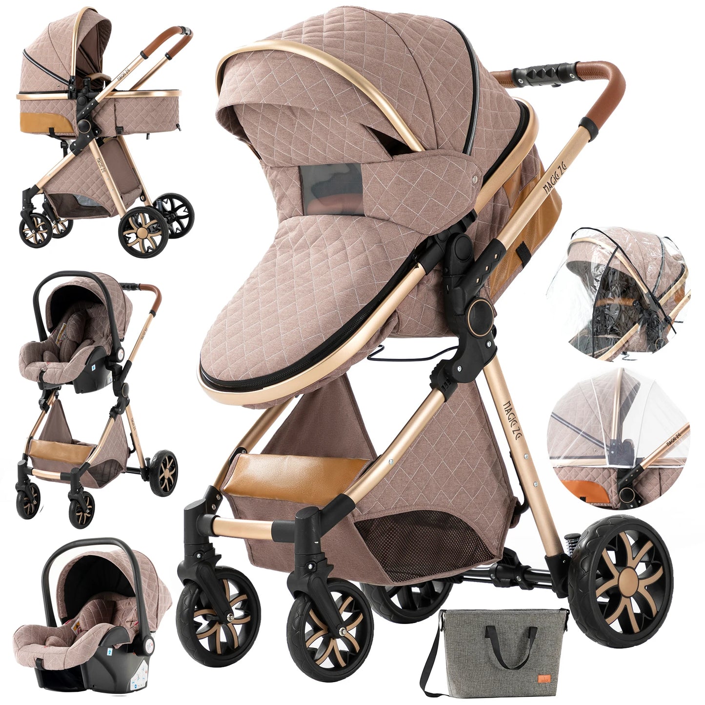 3 In 1 Baby Stroller Baby Cart Baby Accessories Baby Walker Infant Mother-Kids Children Portable Newborn Light Multifunctional