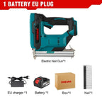 ONEVAN 1022J 2Gears Brushless Cordless Electric Nailer Stapler Furniture Staple Gun Woodworking Tools For 21V 18v Battery
