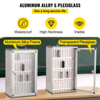 VEVOR 36 Slots Cell Phone Cabinet Silver Aluminum Alloy Pocket Chart Wall Mounted Storage Locker Box for Classroom Office Gym