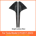 100% Real Carbon Fiber Side Camera Cover For Tesla Model Y Juniper 2025  Model 3 2017-2025 Leaf Board Sticker Accessories