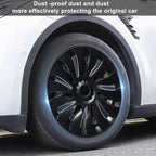 4Pcs 19 Inch Matte Black Support Logo Symmetry Design Uberturbine Style Model Y Gemini Wheel Cover Replacement
