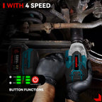 ONEVAN 520N.M Brushless Electric Impact Wrench 1/2 Inch Cordless Wrench Screwdriver Repair Power Tool For Makita 18V Battery Pin