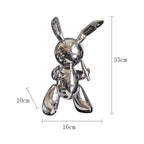 Modern Art Balloon Rabbit Statue Creative Animal Sculpture Home Decor 25/35CM Height
