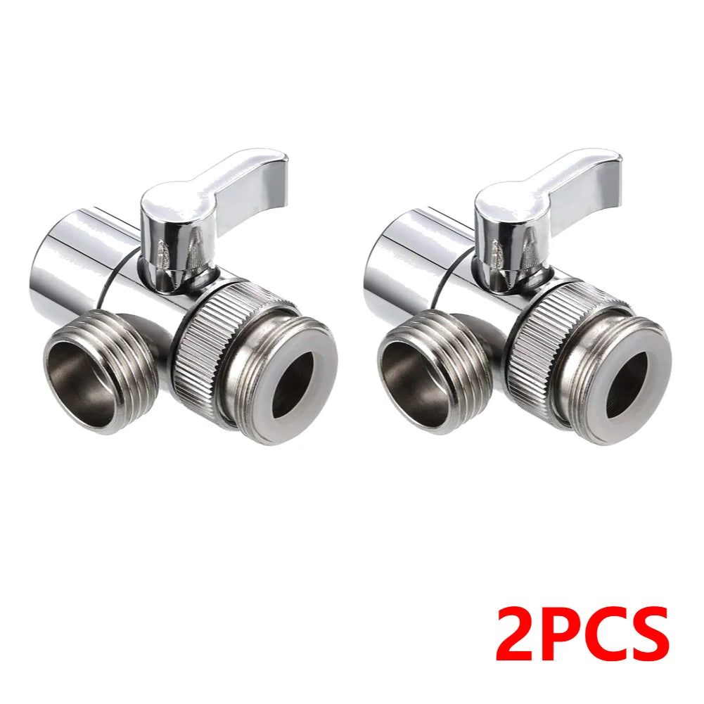 3 Way Switch Faucet 1/2 Valve Adapter Shower Diverter Valve Bathroom Faucet Shower Tap Connector Splitter Bathroom Accessories