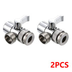 3 Way Switch Faucet 1/2 Valve Adapter Shower Diverter Valve Bathroom Faucet Shower Tap Connector Splitter Bathroom Accessories