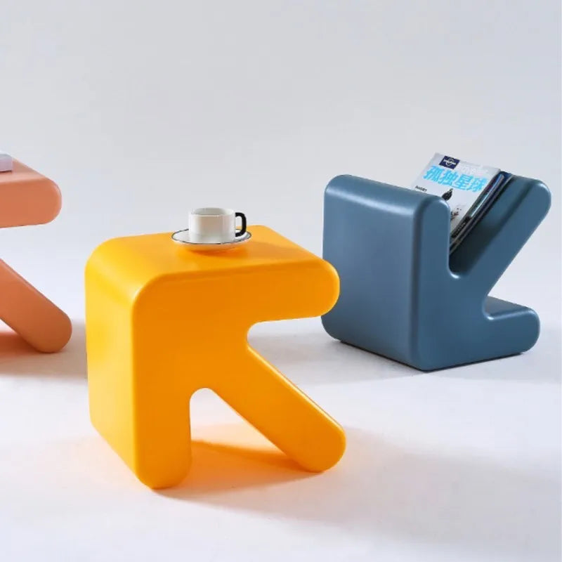 FULL LOVE Nordic Small Stool Household Children's Bench Creative Arrow Thickened Plastic Fitting Room Door Shoe Changing Stool