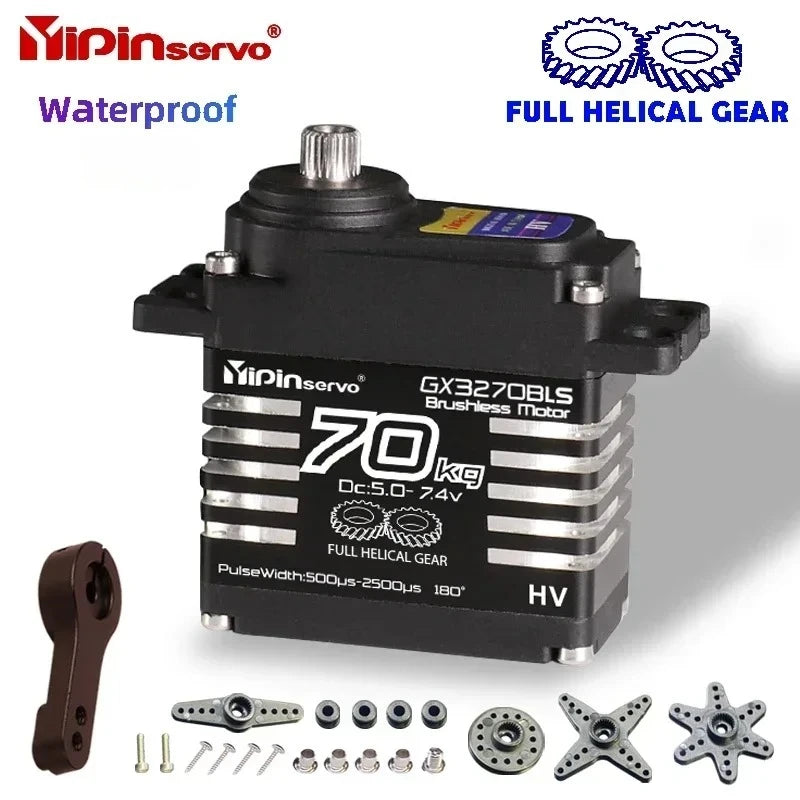 Waterproof IP66 Servo 35kg/40kg/55kg/60kg/70kg All Steel Helical Gears Digital Servo For RC 1/8 1/10 Rc Toy Car Accessories