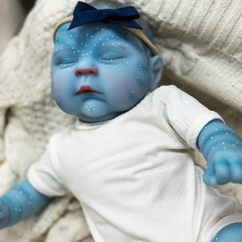 48CM Reborn Baby Doll Avatar Peaches Sleeping Baby Real Life Newborn Baby 3D Skin with Visible Veins Bonecas Bebe Reborn Dolls