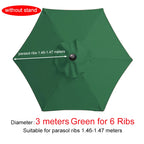 Parasol Replacement Cloth Outdoor Garden Banana Umbrella Cover Waterproof Sunshade Canopy For 6 Ribs/8 Ribs Parasol