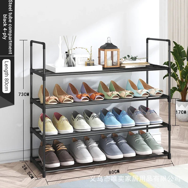 Multi-layer simple dustproof shoe rack space-saving home shoe cabinet suitable for placing at the door easy to assemble