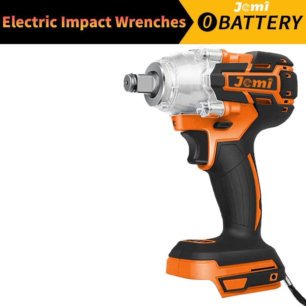 Jemi Tool 3-In-1 Cordless Electric Impact Wrench Drill Screwdriver with Brushless Motor Max 4000RPM Variable Speed