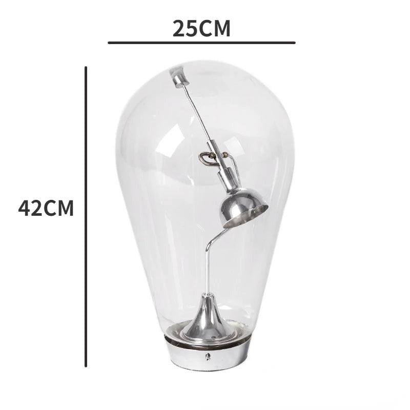 2024 Retro Industrial Style Light Luxury Living Room  Study Bedroom Bedside Touch Magnet Glass Creative Decorative Desk Lamp