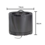 Fire Pit Cover Round Stove Waterproof Cover Outdoor Garden Furniture Tabletop Fire Pit Stones Dust Proof Cover