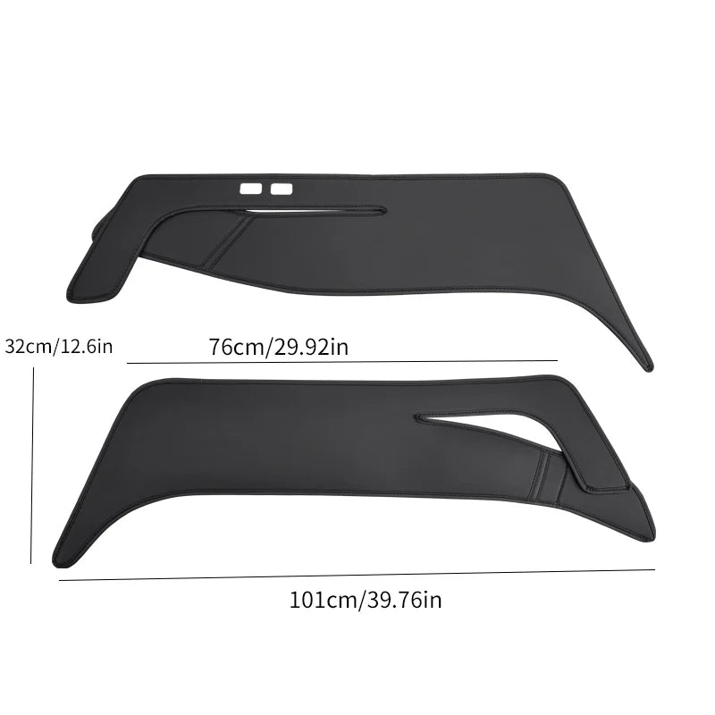 for  Tesla Model Y, protective pads on both sides of the trunk, anti kick pad on the rear trunk, protective panel, 2-piece set