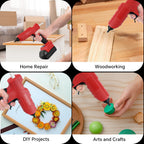 100W Cordless Hot Glue Gun for Milwaukee 18V Battery with 10Pcs 11mm Glue Sticks Quick Preheating DIY Repair Tool (No Battery)