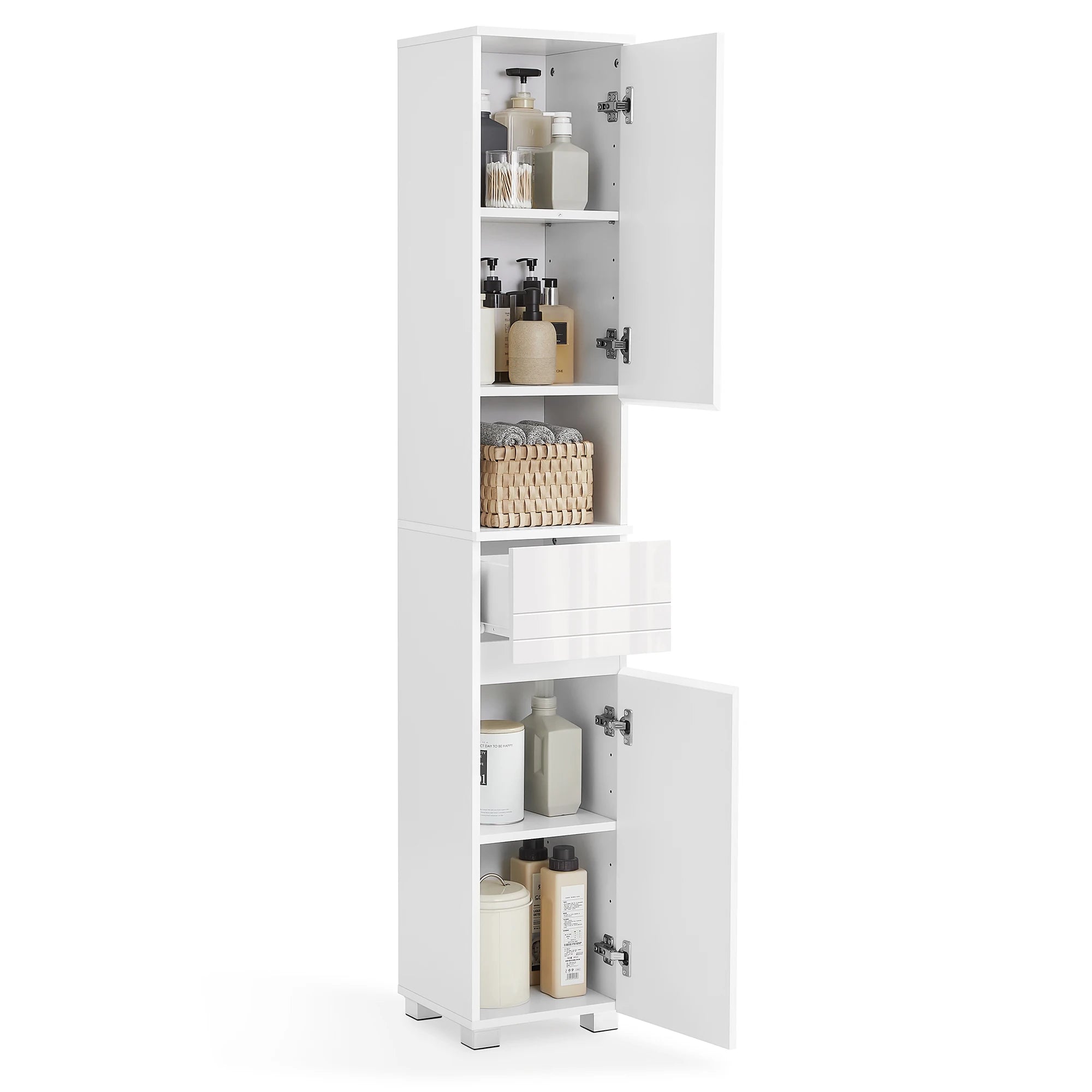 VASAGLE bathroom chest of drawers bathroom cabinet with a drawer, adjustable shelves