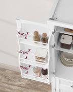 VASAGLE Kitchen wardrobe High wardrobe Kitchen Buffet Showcase wardrobe Buffet Buffet Buffet wardrobe with Adjustable Rher