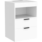 Night Stand, Bedside Table, LED Nightstand with Charging Station, Modern Night Stand, Wood Sofa Couch End Side Table