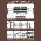 1 Set Multi-Use Kitchen Under Bathroom Sink Organizers - Expandable Cabinet Shelf Organizer Storage Rack