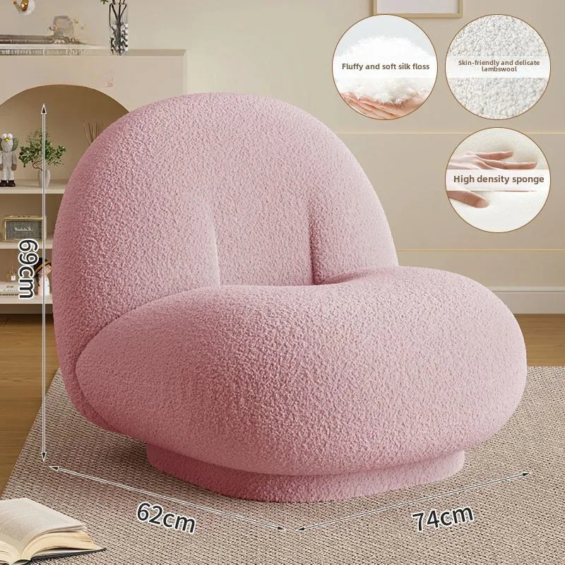 High Quality Lazy Sofa Lamb Fleece Fabric Soft and Delicate Breathable and Not Stuffy  Cloud Lazy Sofa for Multiple Scenarios