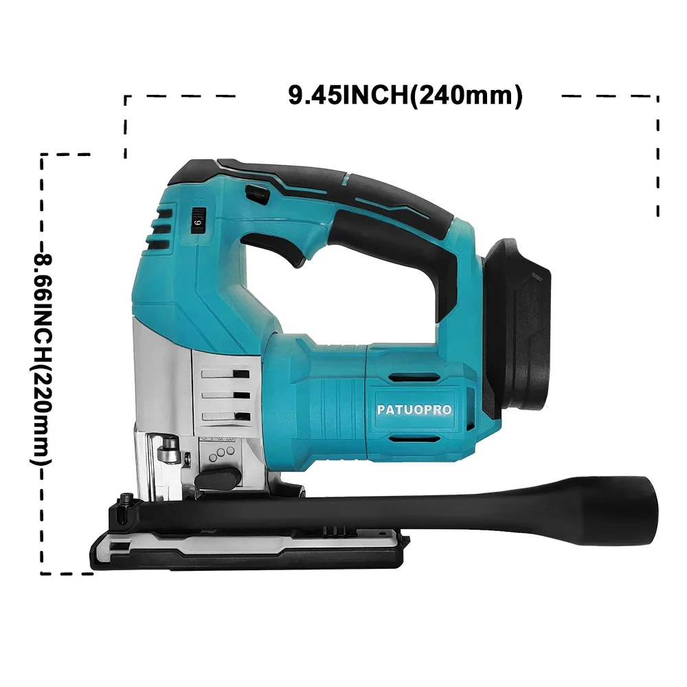 21V Brushless Cordless Jig Saw Electric Jigsaw 6 Speed 4 Position Orbital Setting Woodworking Power Tools Fit Makita 18V Battery