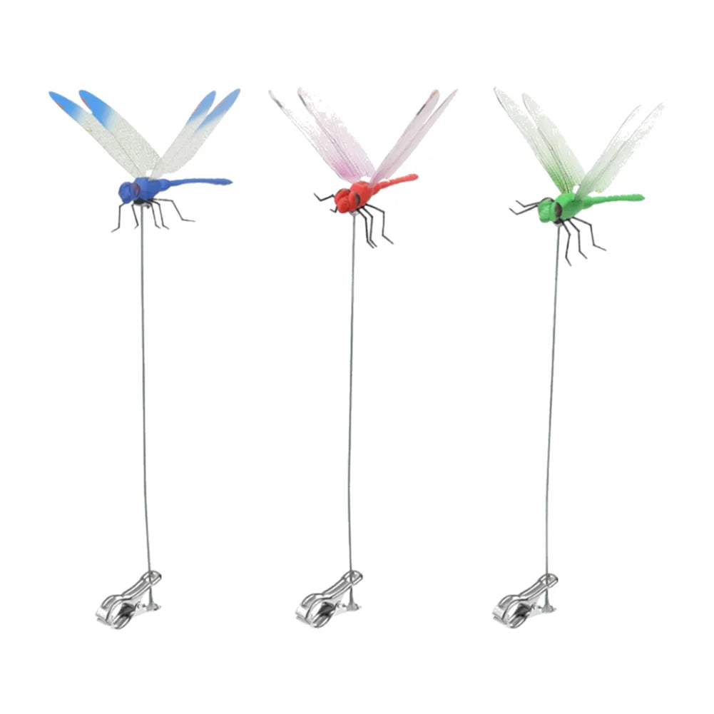 20-3pcs 31cm Simulation Dragonfly Clip Bug Deterrent Realistic Dragonfly Hat Clip Bug Repellent Dragonfly Home Garden Decor