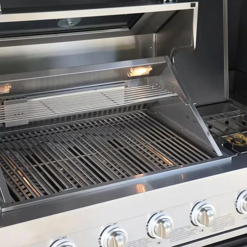 Customized Outdoor Kitchen Island BBQ Grill Station with Sink & Storage Cabinets  Patio Cooking Island for Backyard Garden