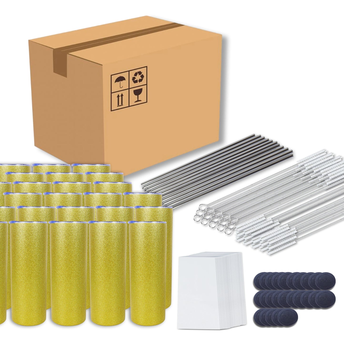 25pack US warehouse bulk 20oz 30oz Stainless Steel heat Printing Tumbler Double Wall Insulated straight Sublimation Tumbler