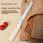 Kitchen bread knife with serrated edge, sandwich and toast slicing knife, stainless steel baking tool for cooking accessories