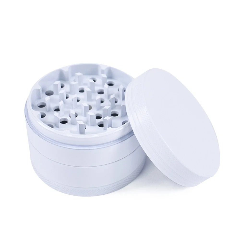63mm NON-Stick Ceramic Coated Herb Grinder Tobacco Smoke Spice Crusher Mill Shredder with Pollen Scraper Rolling Accessories