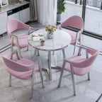 Modern Round Dining Table Set with 4 Chairs