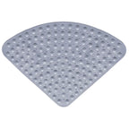 Washable Corner Shower Carpet Floor Mat Toilet PVC Shower Mat  Fan-shaped Suction Cup Anti-slip Pad Cushion