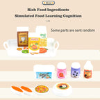 Mini Kitchen Play Set For Kids, Cooking Food Model Simulation Kitchenware Utensils Set Educational Gifts for Boys Girls