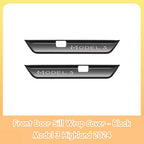 For Tesla Model 3 Highland Front Rear Door Sill Wrap Cover Anti Scratch Stainless Steel Door Sill Strip Plate Car Accessories
