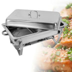 7.5L Stainless Steel Professional Chafing Dish Food Warmer Warming Container Set for Party Buffet Cater Food Warmer