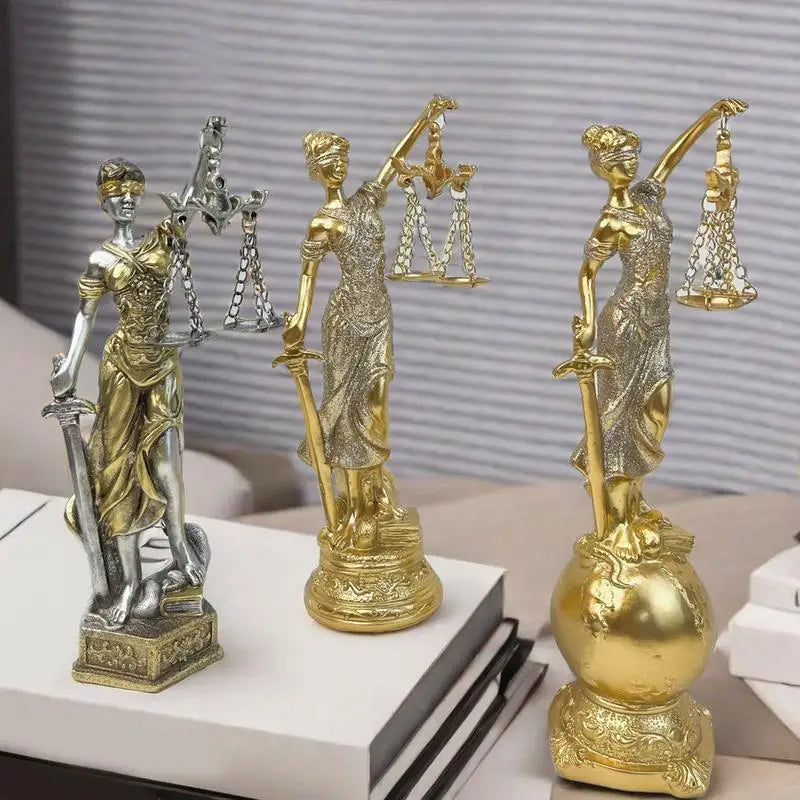 Justice Fairness Goddess Statue ThemisGoddess Of Justice Statue Greek Mythology Ornaments Justice Blind Statues Home Decor