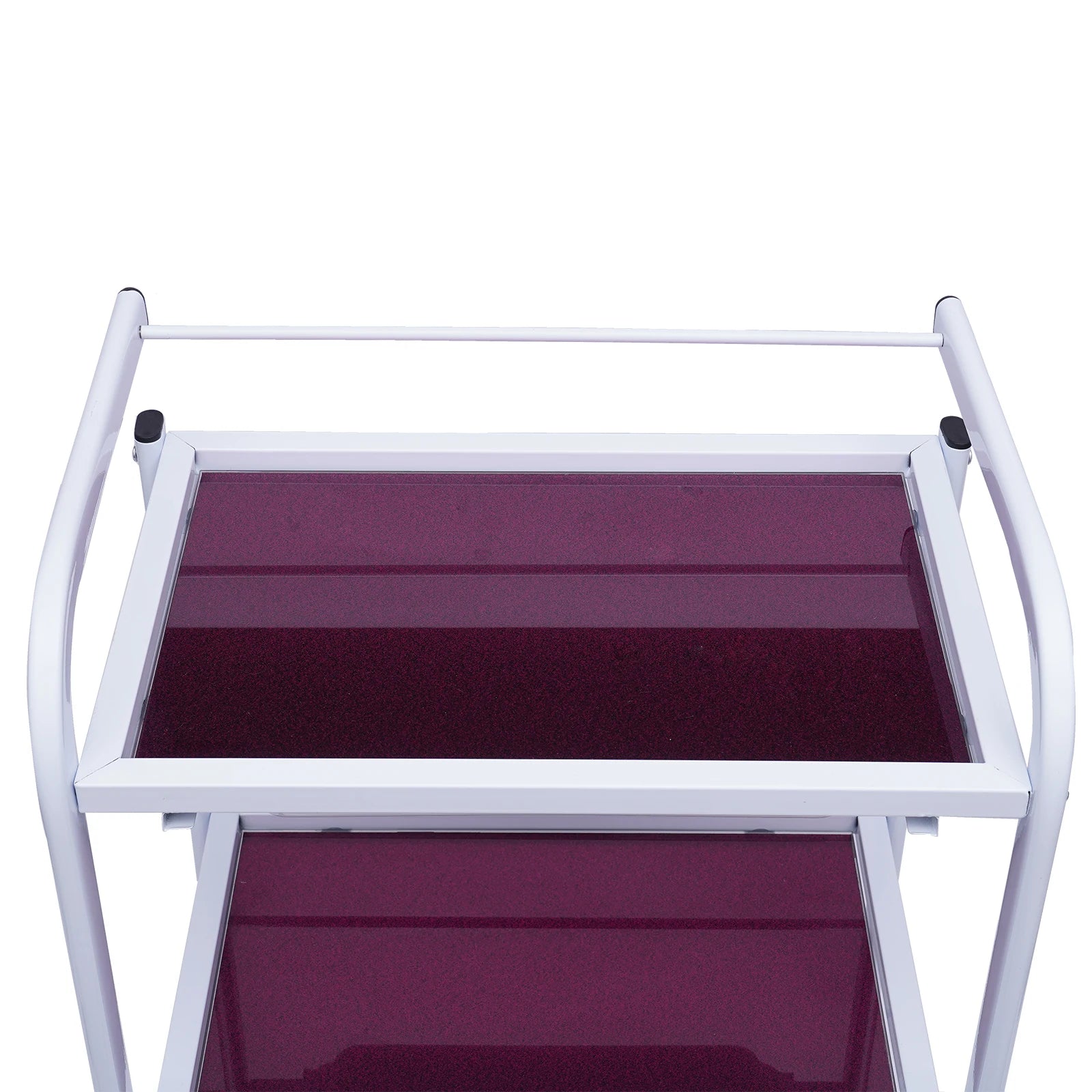 Meal Salon Trolley Rolling Cart Frame Storage Shelf Wheelcart with 3-Tiers and 1 Drawer White for Spa  Salon and Hairdresser