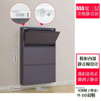 Narrow Shoe Rack Home Aesthetic Living Room Furniture Tilted Vertical Wooden Storage Hallway Shoe Cabinets n
