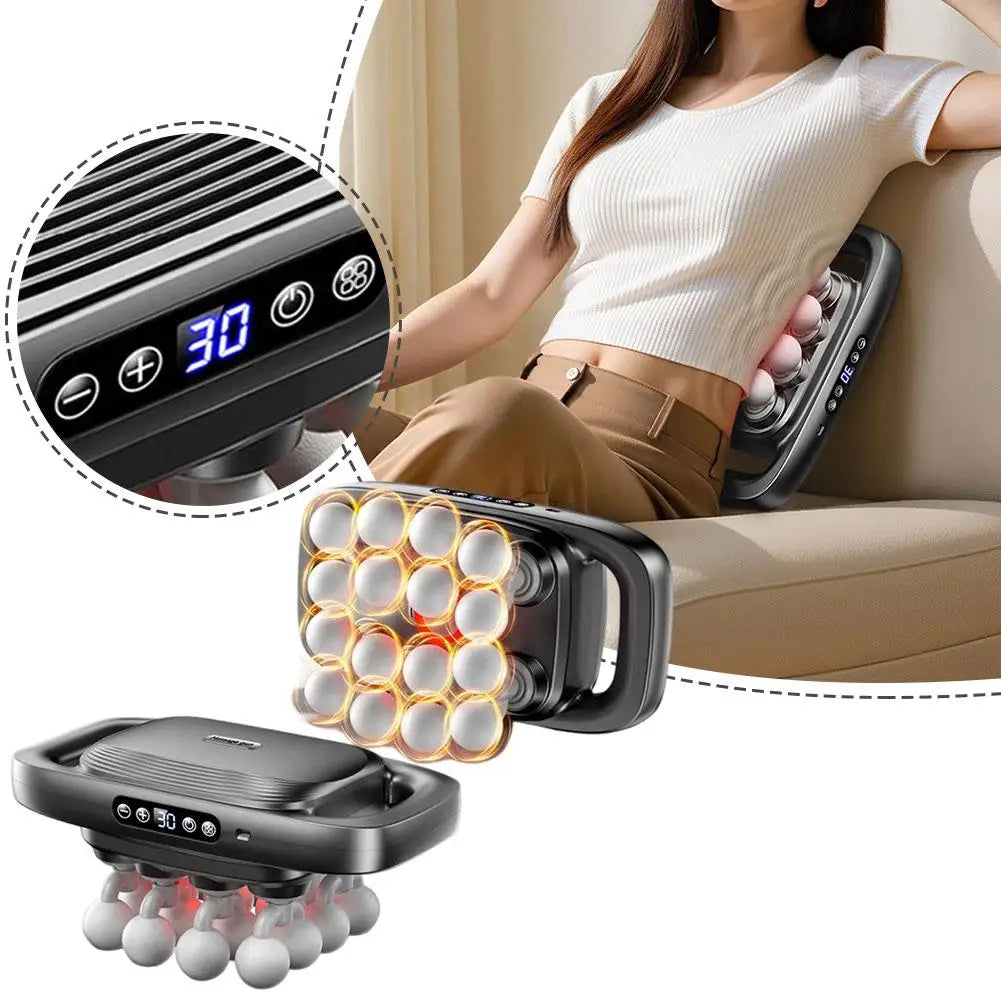 Smart Quickly Relieve Pain Relax Waist Massager 8/16/24 Multi-head Fascia Gun Strong Power Deep Strike Massage Artifact Strength
