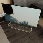 TV Stands Nordic TV Mobile Bracket Living Room Home Modern Simple Floor 32-75 Inch Stainless Steel Hanger with Wheels TV Cabinet