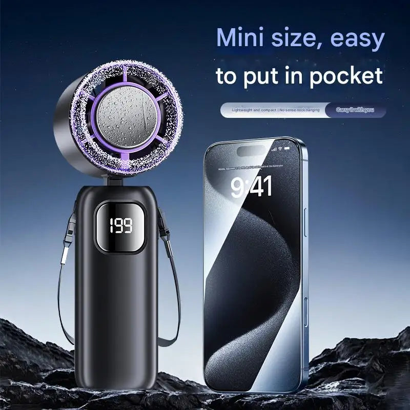 Xiaomi 2025 Electric Fan Portable Turbo Fan Rechargeable Cooling Handh