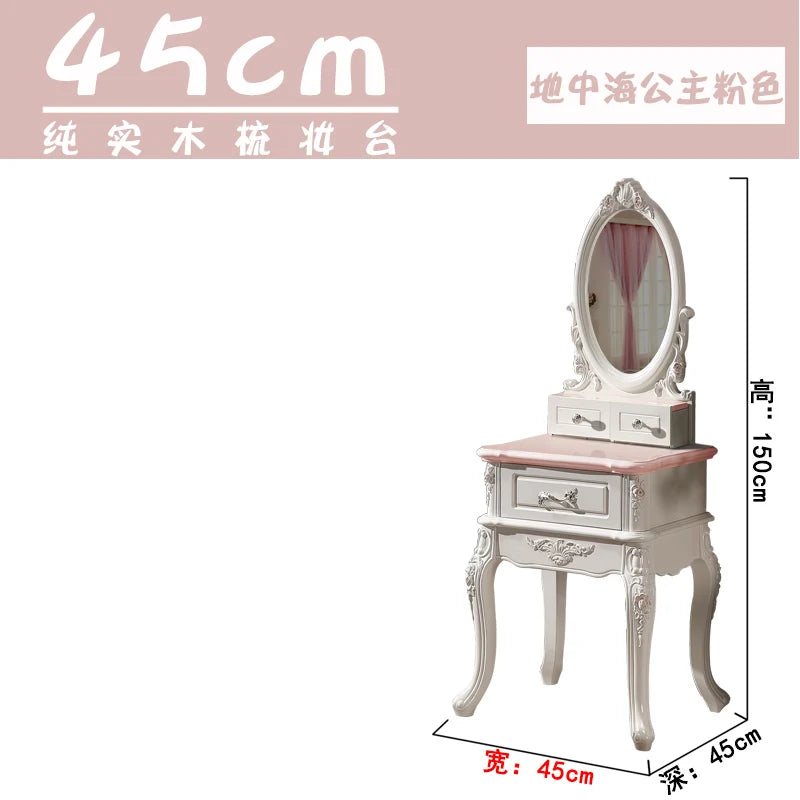 Indoor furniture Dresser Small 40/45/50/60cm Home Girls Bedroom Mini Narrow European Princess Powder Makeup Table