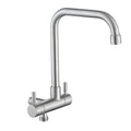 Wall Mounted Kitchen Faucet Stainless Steel Cold Water Tap Quick Open Balcony Laundry Pool Tap with Sprayer Bidet Shower Nozzle
