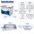 Ultrasonic Cleaner 60W Ultrasound Glasses Cleaner 40KHz High Frequency Ultrasonic  Bath for Glasses Jewelry Necklace Cleaning