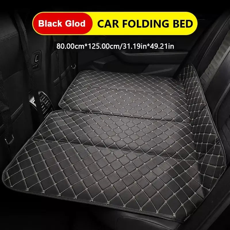 Portable Car Travel Mattress | SEAMETAL Foldable PU Sleeping Pad for Rear Seat (SUV/Sedan)