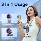 MUXNW 3 in 1 Portable Handheld Fan: Mini Personal Fan 3600mAh Recharge