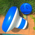 8 Inch Deluxe Large Swimming Pool Cleaning Tools Chlorine Dispenser Blue White Floating Swim Pool Tool Tablet Auto-Supplier